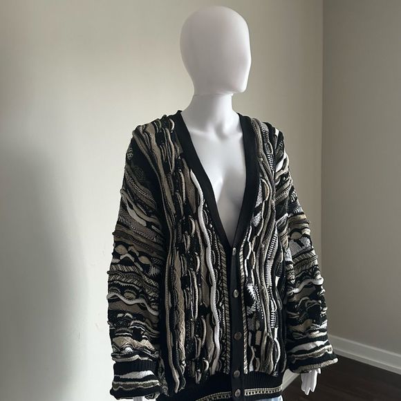 *Pending Coogi *Style Vintage Oversized Cardigan - Picture 4 of 8